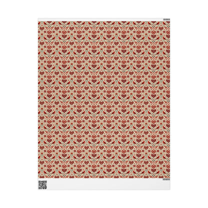 Scandi Christmas Wrapping Paper Winter Nordic Gift Wrap with Folk Elements Snowflakes and -42a9-4ab4-b4ce-df0d3945c003_0_wrapping_paper_fill