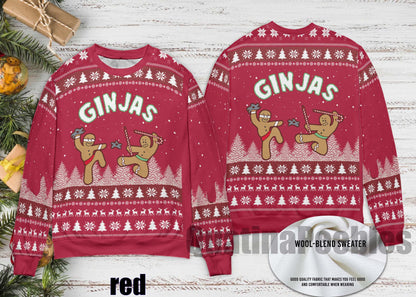 Gingerbread Christmas Ugly Sweater, Gingerbread Xmas Party Sweater, Gingerbread Unisex Funny Sweater for Family, Christmas Ugly Sweater