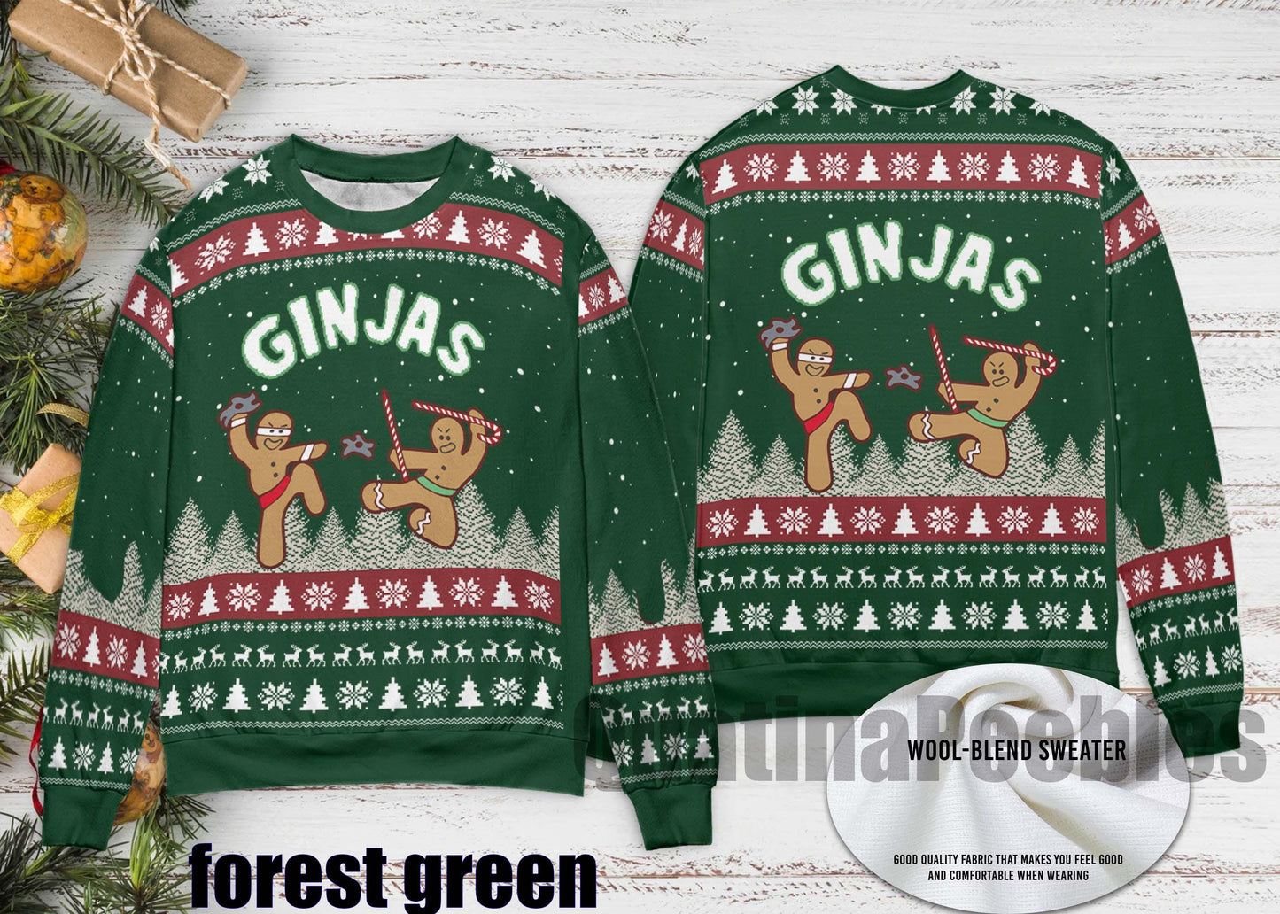 Gingerbread Christmas Ugly Sweater, Gingerbread Xmas Party Sweater, Gingerbread Unisex Funny Sweater for Family, Christmas Ugly Sweater