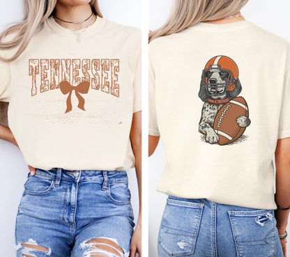 Tennessee Football Dog Shirt, Knoxville Game Day Shirt, Football Fan Shirt,Tennessee Football Shirt, Tennessee Lover Shirt, Double Sided Tee