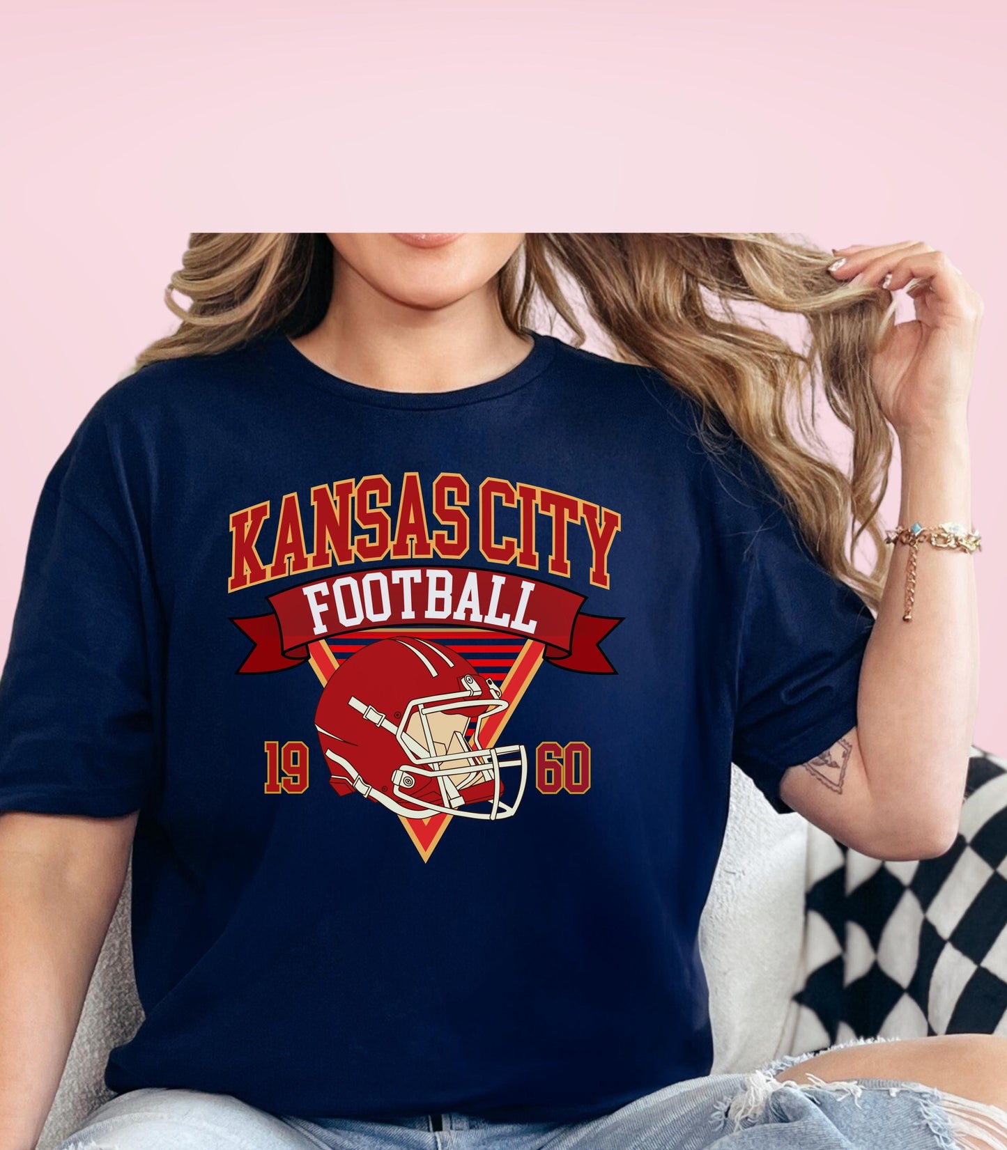 Kansas City Football 90s Style Shirt, Retro Kansas City Football Crewneck Sweatshirt, Football Shirt, Kansas City Fan Gifts
