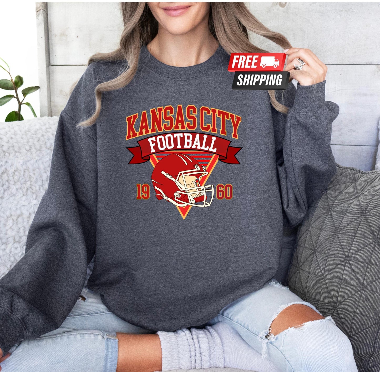 Kansas City Football 90s Style Shirt, Retro Kansas City Football Crewneck Sweatshirt, Football Shirt, Kansas City Fan Gifts
