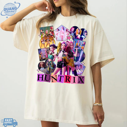 Kpop Huntrix Shirt, Kpop Demon Hunters Shirt, Kpop Huntrix Tee, Mira, Rumi, Zoey, Derpy Tiger Tee, Gift for Huntrix fans, Saja Boys Fans