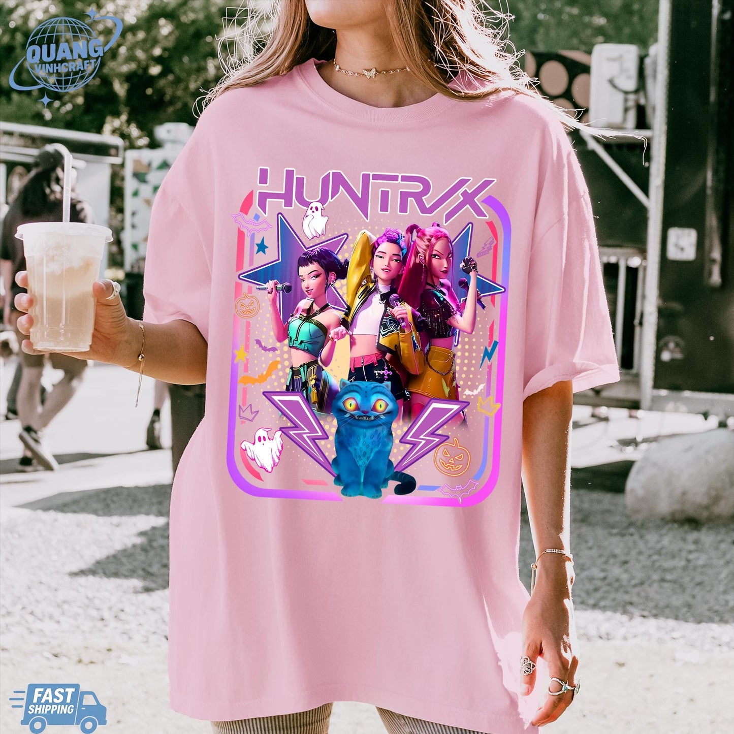 Kpop Huntrix Shirt, Kpop Demon Hunters Shirt, Kpop Huntrix Tee, Mira, Rumi, Zoey, Derpy Tiger Tee, Gift for Huntrix fans, Saja Boys Fans