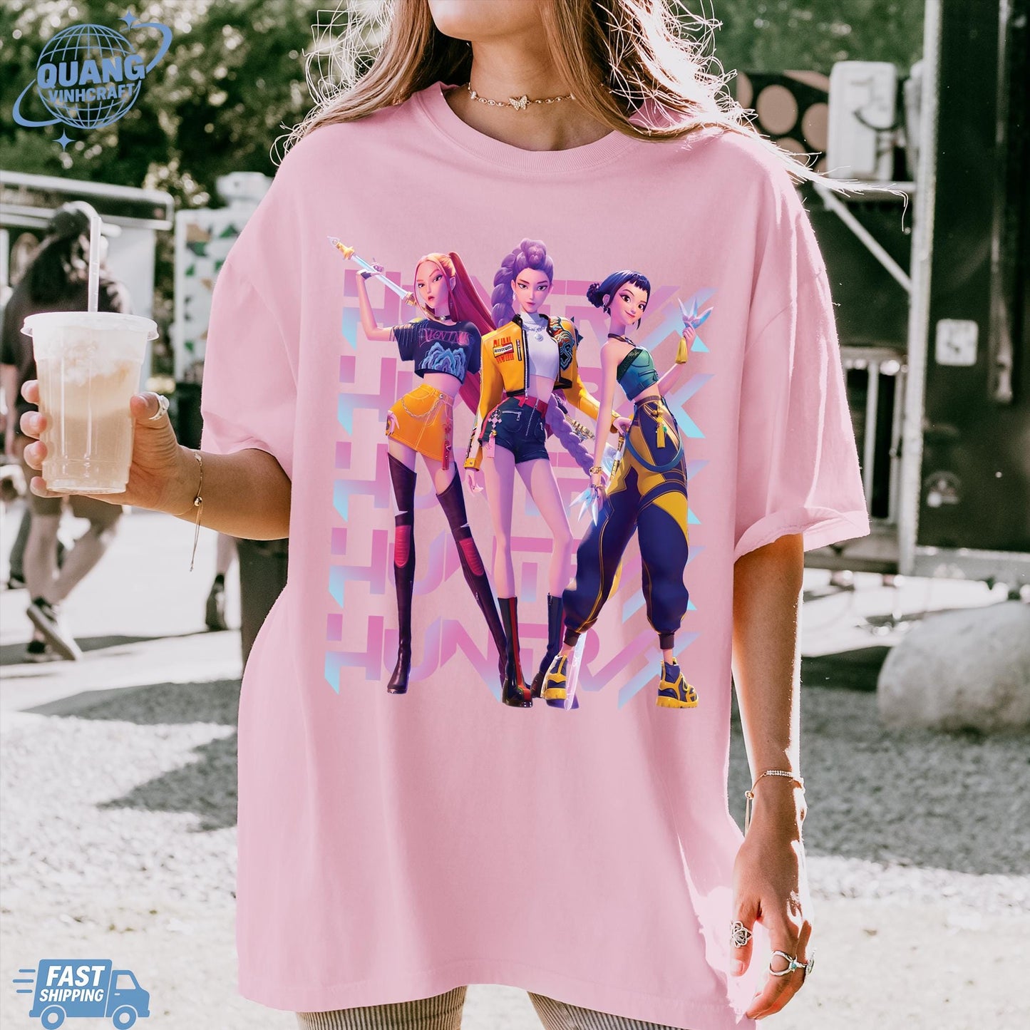 Kpop Huntrix Shirt, Kpop Demon Hunters Shirt, Kpop Huntrix Tee, Mira, Rumi, Zoey, Derpy Tiger Tee, Gift for Huntrix fans, Saja Boys Fans