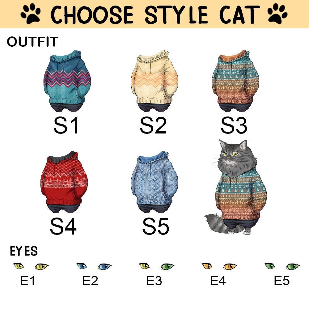 Personalized Funny Cat Ugly Sweatshirt, I Want For Christmas Is You, Cat Lovers Gifts, Holiday Sweatshirt, Christmas Gift, Funny Xmas Gift