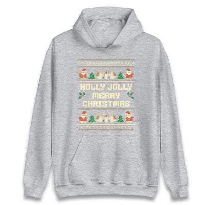 Holly Jolly Christmas Jumper, Xmas Festive Tee Top, Funny Xmas Ugly Jumper, Funny Christmas Hoodie, Xmas Carol Song Sweat Shirt