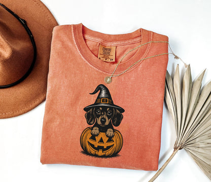 Comfort Colors® Dachshund Shirt, Halloween Dachshund Shirt, Halloween Cute Dog Shirt, Cute Dogs Halloween Shirt, Funny Halloween Shirt