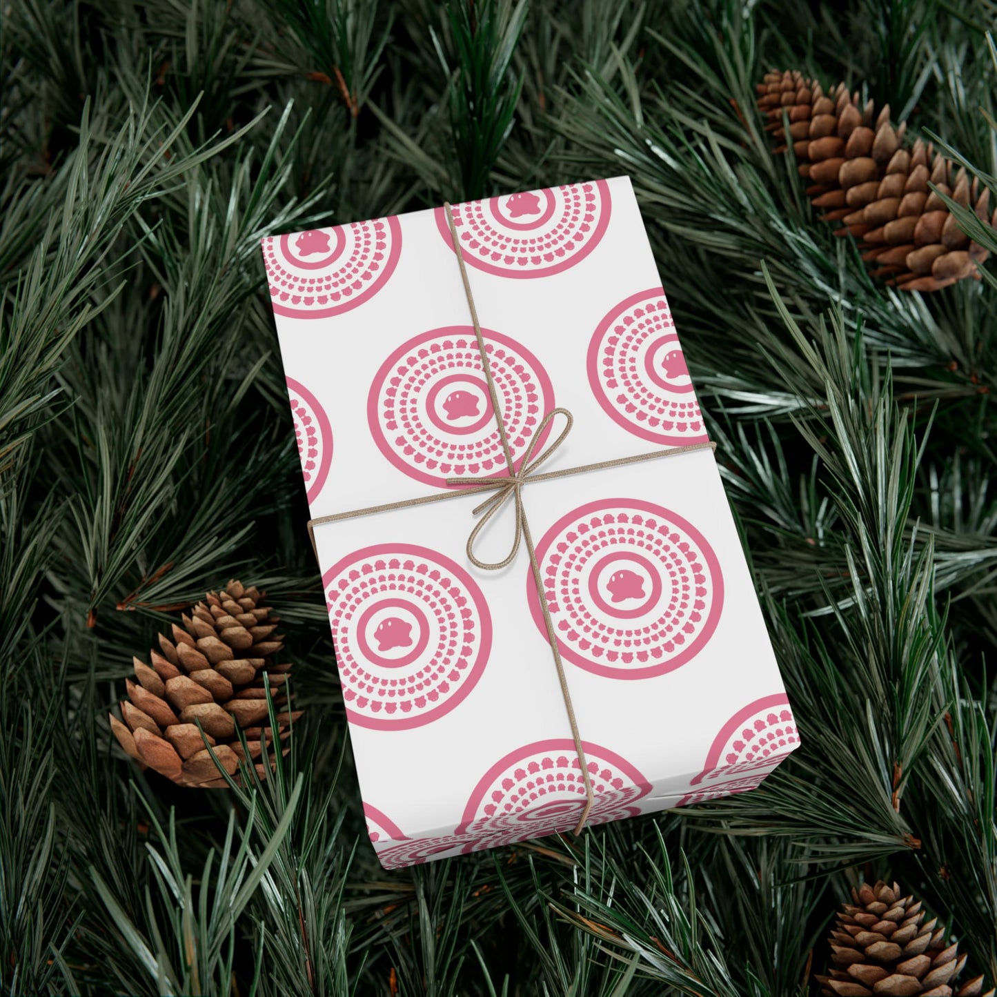 Kirby Pattern Wrapping Paper, Cute Gift Wrap for Birthdays, Holidays, and Special Occasions, Fun Wrapping Sheets, Present Packaging Supplies