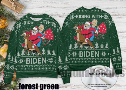 Santa Claus Joe Biden Funny Xmas Ugly Christmas Sweater, Happy Joe Biden Ugly Christmas Sweater, Joe Ugly Sweater Xmas, Gift For Men Women