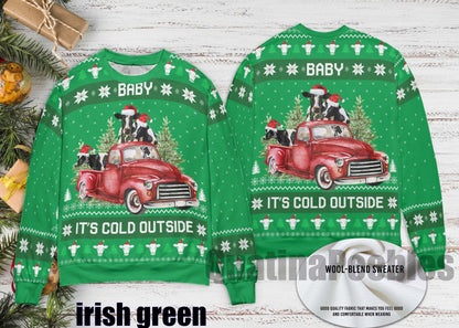 Baby It’s Cold Outside Funny Cow Ugly Christmas Sweater, Baby It’s Cold Outside  Ugly Christmas Sweater,  Xmas Sweater, Gift For Men Women