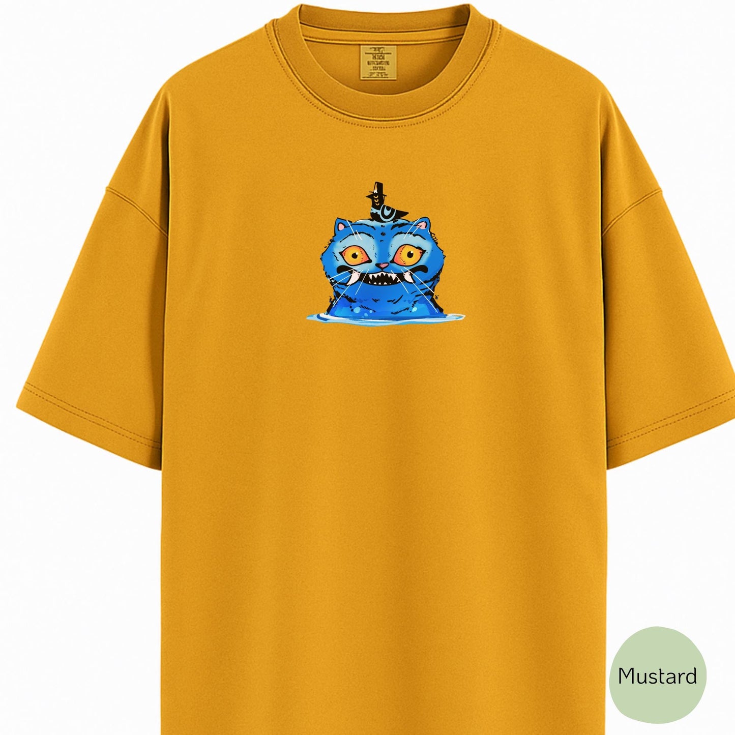 Demon Hunter Tiger Comfort Colors T-Shirt, K-pop Demon Shirt, Anime Cat Graphic Tee, Hunter Merch Shirt, Anime Lover Gift