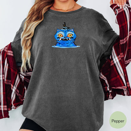 Demon Hunter Tiger Comfort Colors T-Shirt, K-pop Demon Shirt, Anime Cat Graphic Tee, Hunter Merch Shirt, Anime Lover Gift