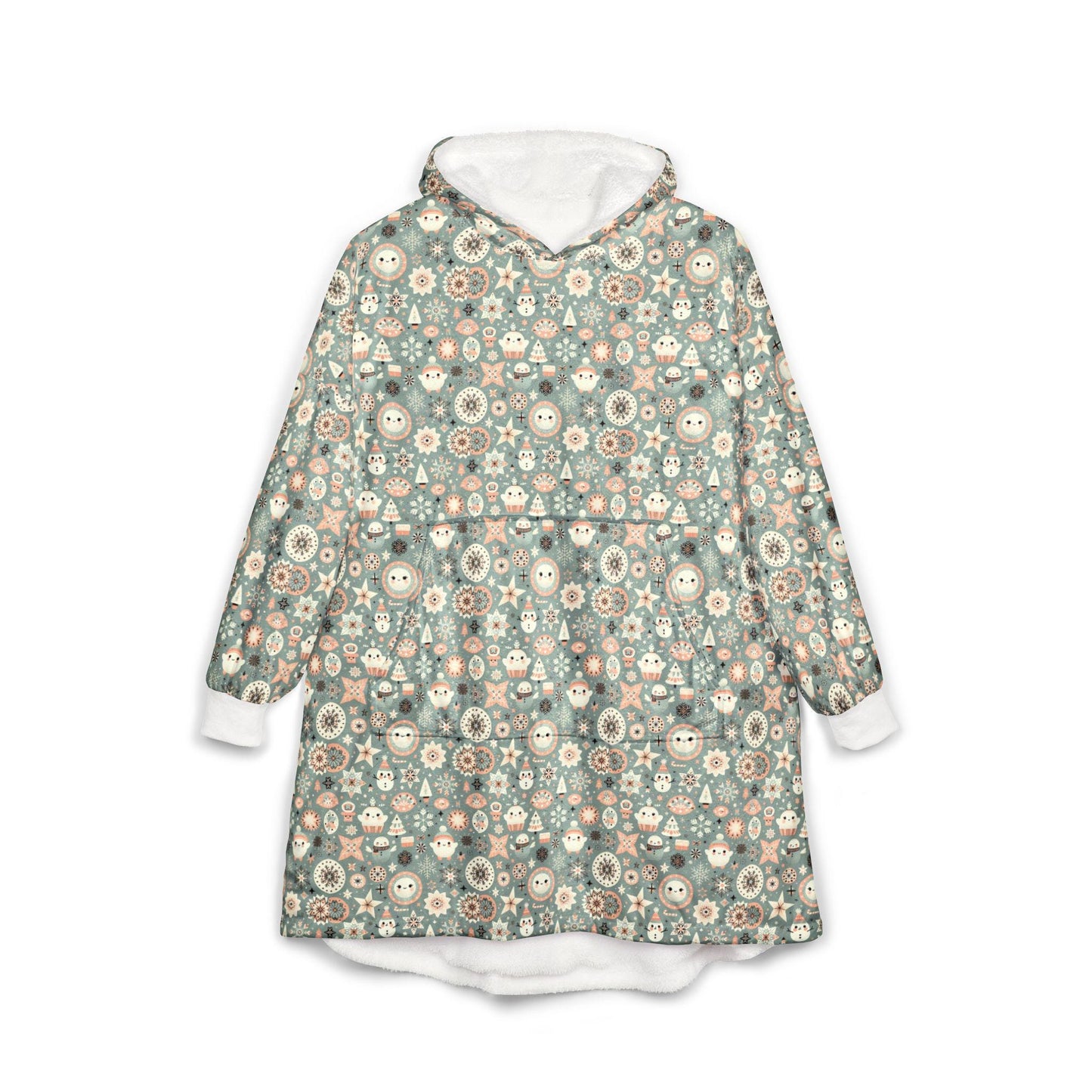 Cozy Floral Unisex Hooded Blanket | Warm, Soft, Oversized Wearable Throw, Great for Lounging, Home Relaxation, Gift Idea