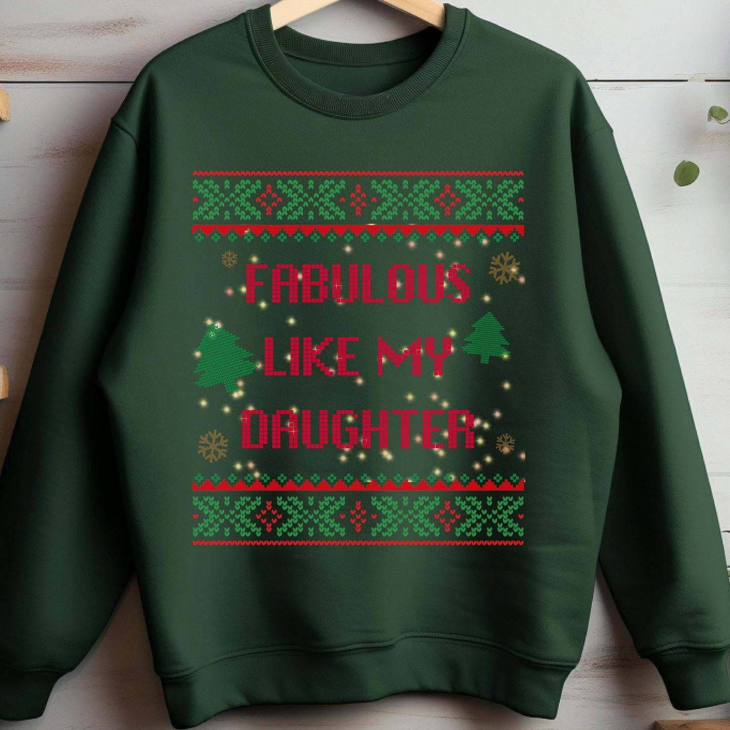 Dad Christmas Sweater Ugly Christmas Sweater Christmas Tree Shirt Secret Santa Gift Ideas Ugly Sweater Party Gift for Dad Merry and Bright