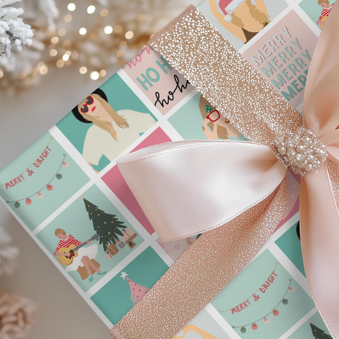 Christmas Taylor Gift Wrapping Paper: Holiday Xmas Gift Wrap, Swift Shipping