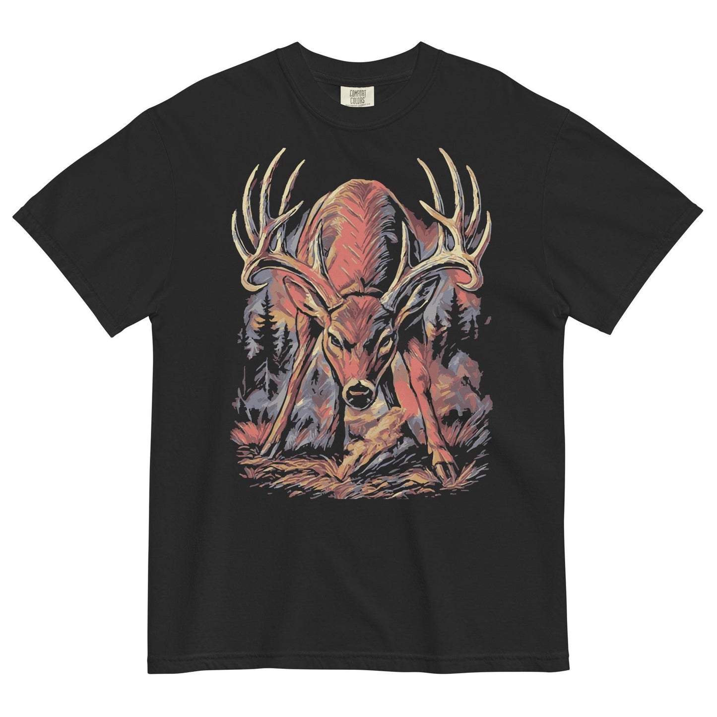 Vintage Whitetail Buck T Shirt · Rut Season Deer Hunting Graphic Tee · Antlers Down Scrape Challenge Shirt for Hunters & Outdoorsmen