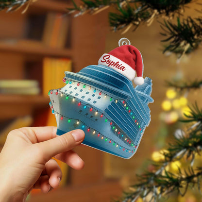 Cruise Flat 2D Ornament, Cruise Ship Ornament, Personalized Vacation Keepsake Ornament,Cruise Lover Gift Cruise Christmas Gift Family Cruise
