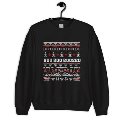 Boo Boo Boozed Funny Christmas Jumper | Ugly Xmas | Unisex Holiday Sweatshirt Hoodie | Drinking Festive Party Outfit