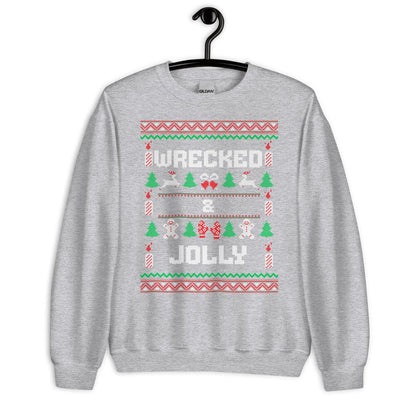 Wrecked & Jolly Funny Christmas Jumper | Ugly Xmas | Booze Drinking Festive Outfit | Secret Santa Gift