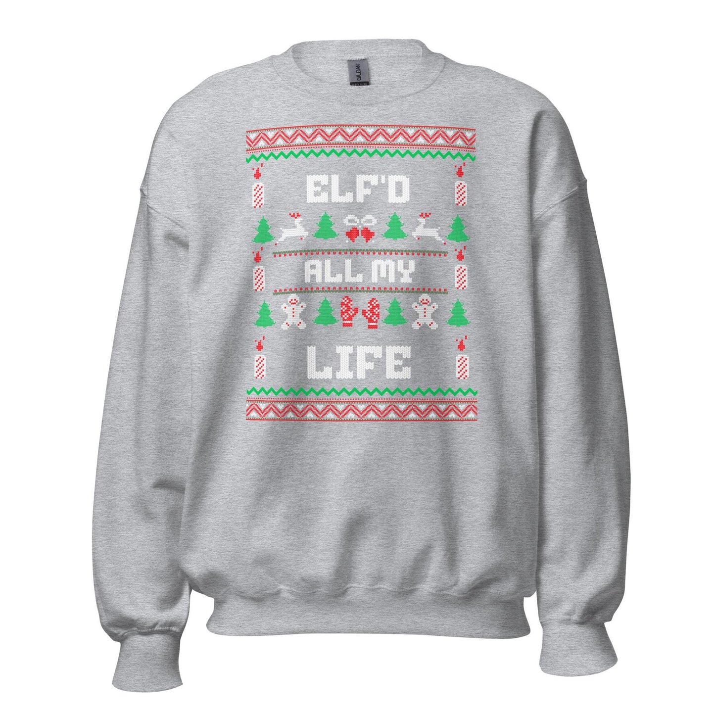 Elf’d All My Life Funny Christmas Print | Ugly Style Wall Art | Festive Holiday Party Decoration | Xmas Humour Gift Idea