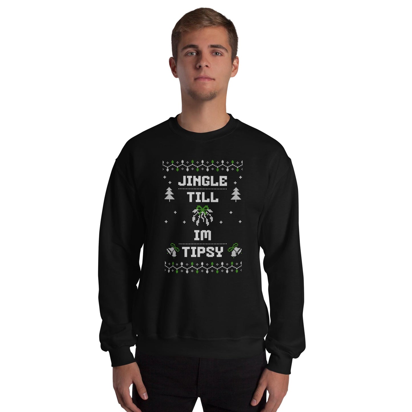 Jingle Till I’m Tipsy Funny Ugly Christmas Jumper | Booze Festive Knitwear | Drinking Party Xmas Gift for Friends