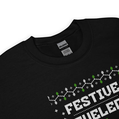 Festive Fueled By Beer Funny Ugly Christmas Jumper | Boozy Drinking | Humorous Knit Xmas Party Holiday Gift