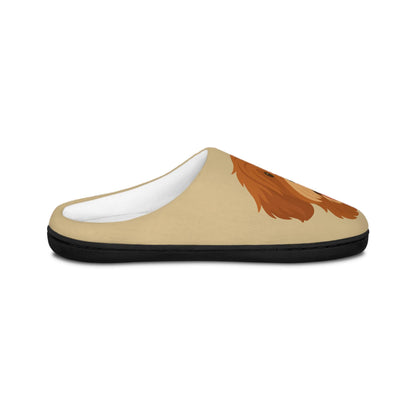 Personalized Pet Slippers for Men, Custom Dog or Cat Illustration with Name