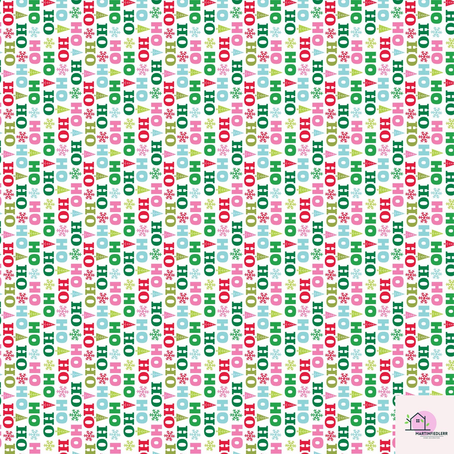 Playful Xmas Wrapping Paper, Colorful Christmas Gift Wrap Sheets, Cute Holiday Packaging, Fun Red Green Festive Gift Wrap for Xmas