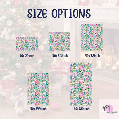 Colorful Christmas Wrapping Paper, Festive House Tree Holiday Gift Wrap Sheets, Multicolor Xmas Packaging, Winter Party Gift Wrap