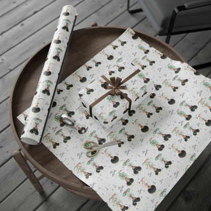 Praying Little Black Angel Wrapping Paper: Perfect for Baby Showers, Birthdays, Parties, Gift Wrap, and Celebrations, Biblical Gift Wrapping