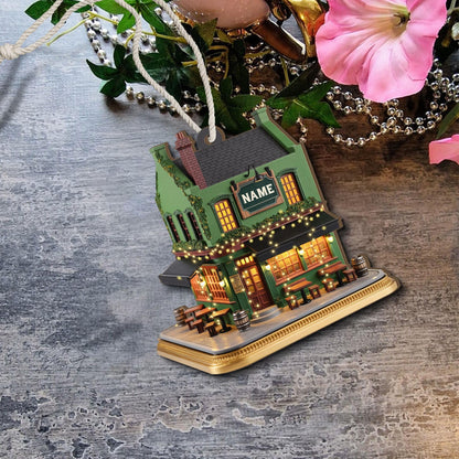 Personalized Irish Pub 2D Flat Ornament, Irish Ornament 2025, Ireland Gifts Shamrock, Irish Christmas Keepsake, Pub Decor Gift For Pub Lover