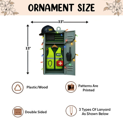 Personalized EMT 2D Flat Ornament, Custom EMT Paramedic Christmas Tree Ornament, Christmas Gifts For EMT Worker, Paramedic, First Responder