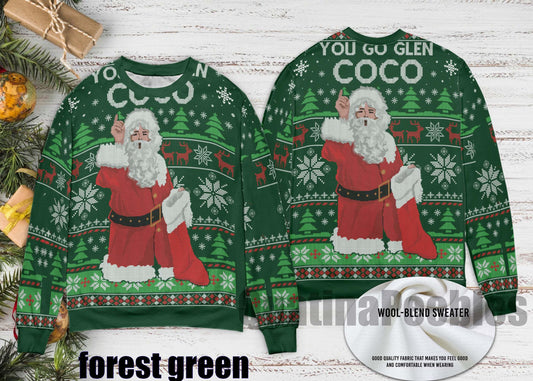 You Go Glen Coco Mean Girls Ugly Christmas Sweater, Santa Ugly Sweater, Coco Mean Girls Ugly Christmas Sweater, Ugly Christmas Sweater