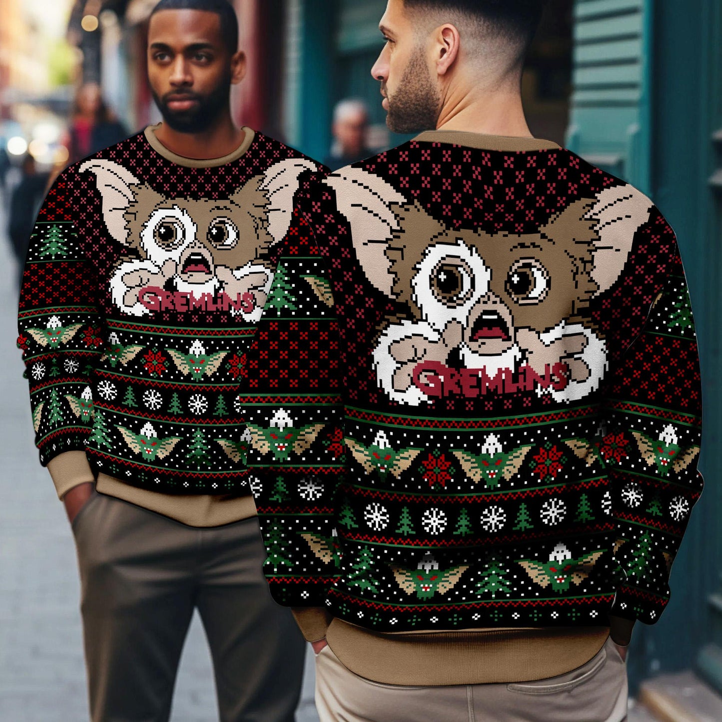 Gizmo Gremlins Ugly Christmas Sweater, Gremlins Christmas Movie Ugly Sweater, Gremlins Family Xmas Sweatshirt, Christmas Party 2025 Gifts