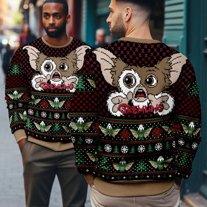 Gizmo Gremlins Ugly Christmas Sweater, Gremlins Christmas Movie Ugly Sweater, Gremlins Family Xmas Sweatshirt, Christmas Party 2025 Gifts