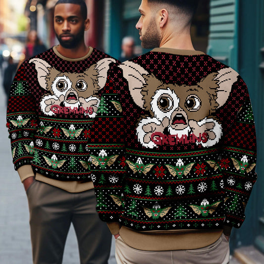 Gizmo Gremlins Ugly Christmas Sweater, Gremlins Christmas Movie Ugly Sweater, Gremlins Family Xmas Sweatshirt, Christmas Party 2025 Gifts