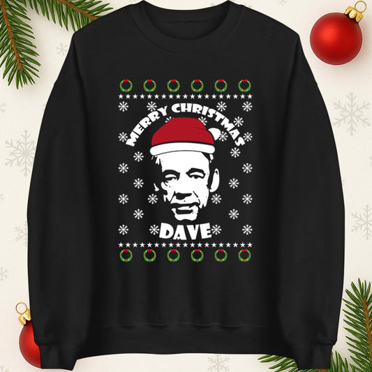 Funny Ugly Christmas Jumper Trigger Only Fools & Horses Merry Christmas Dave, Xmas Santa Hoodie, Adventure Christmas T Shirt, Gift Top