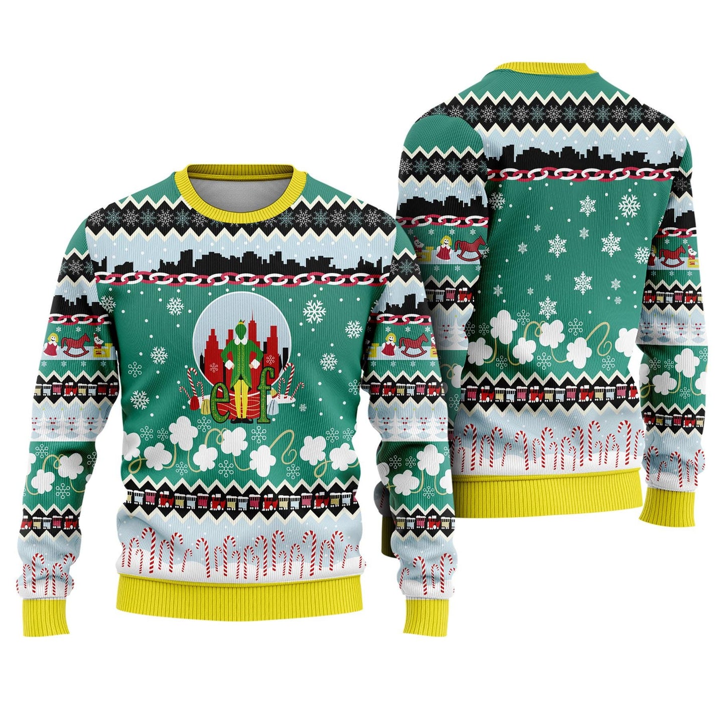 Buddy Elf Christmas Ugly Sweater, Elf Movie Christmas Sweatshirt, Elf Xmas Ugly Sweater, Christmas Movies Sweater, Christmas Gift Sweatshirt