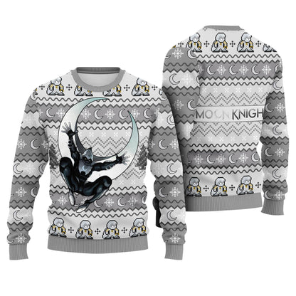Moon Knight Ugly Christmas Sweater, Marc Spector Mr Knight Ugly Sweater, American Serie Ugly Christmas Sweatshirt, Christmas Party 2025 Gift