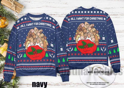 All I Want for Christmas Jingle Balls Sweater Xmas, Sweater Jingle Balls Ugly Christmas Sweater, Funny Balls Ugly Sweater,Gift For Men Women