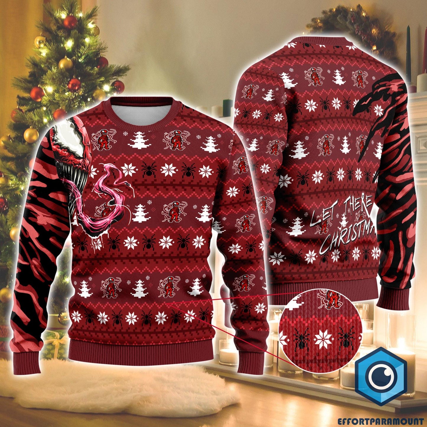 Venom Ugly Christmas Sweater, Venom Movie Christmas Sweater, Antihero Sweater, MCU Fan Gifts