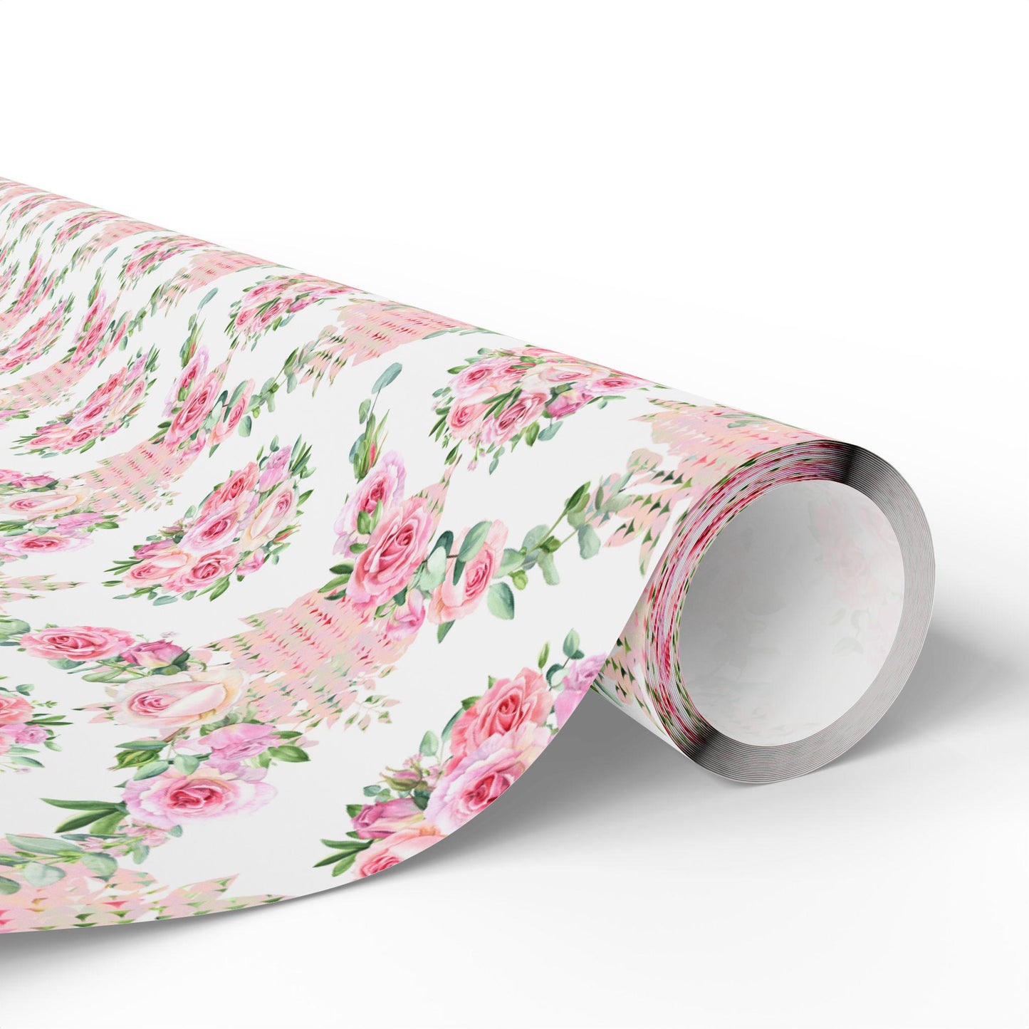 Pink Floral Wrapping Paper: Coquette Preppy Gift Wrap