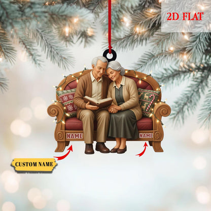 Personalized Grandparents Christmas Ornament, Growing Old Together Acrylic Home Decoration, 50th Anniversary Ornament, Anniversary Gift