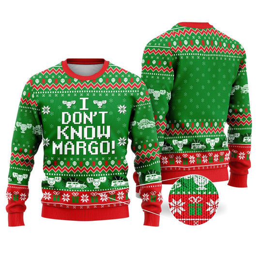 National Lampoon's Christmas Vacation Ugly Sweater, I Don't Know Margo And Why is the Carpet All Wet Todd Sweater, Christmas Couple Gift