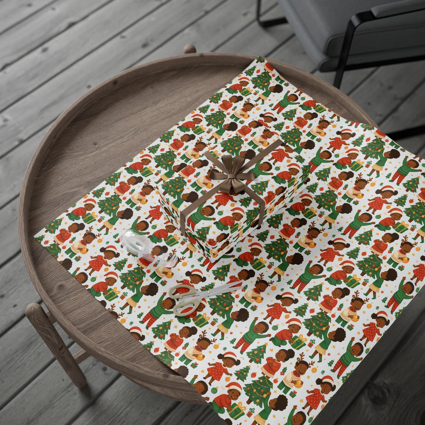 Black Joy Christmas Wrapping Paper: African American Holiday Design