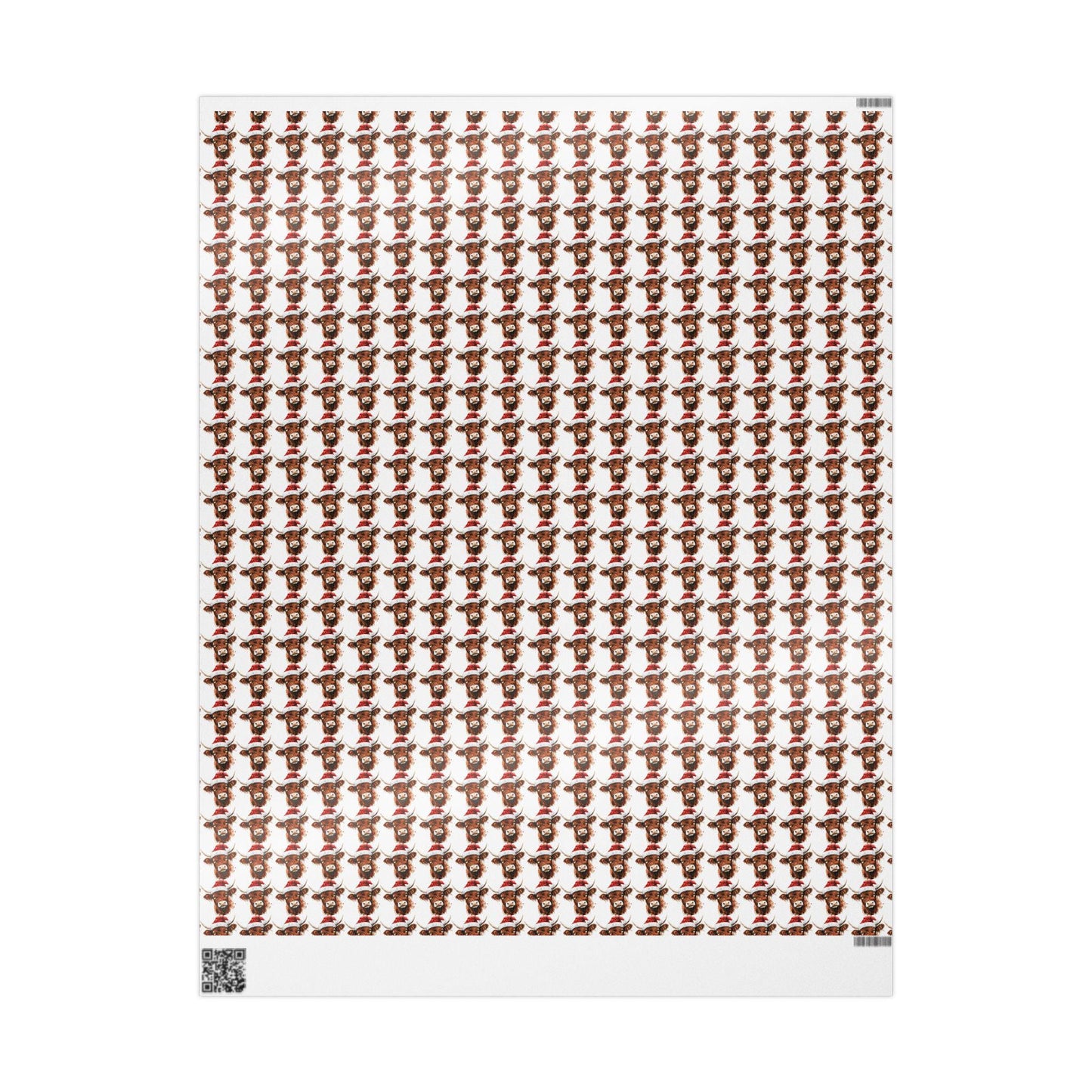 Christmas Highland Cow Wrapping Paper Roll Christmas Holiday Gift Wrap Paper Gift Wrapping Paper