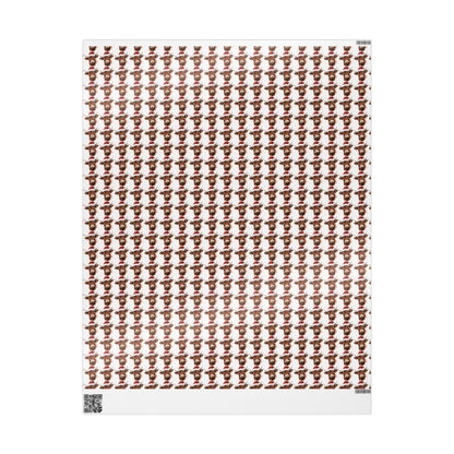 Christmas Highland Cow Wrapping Paper Roll Christmas Holiday Gift Wrap Paper Gift Wrapping Paper