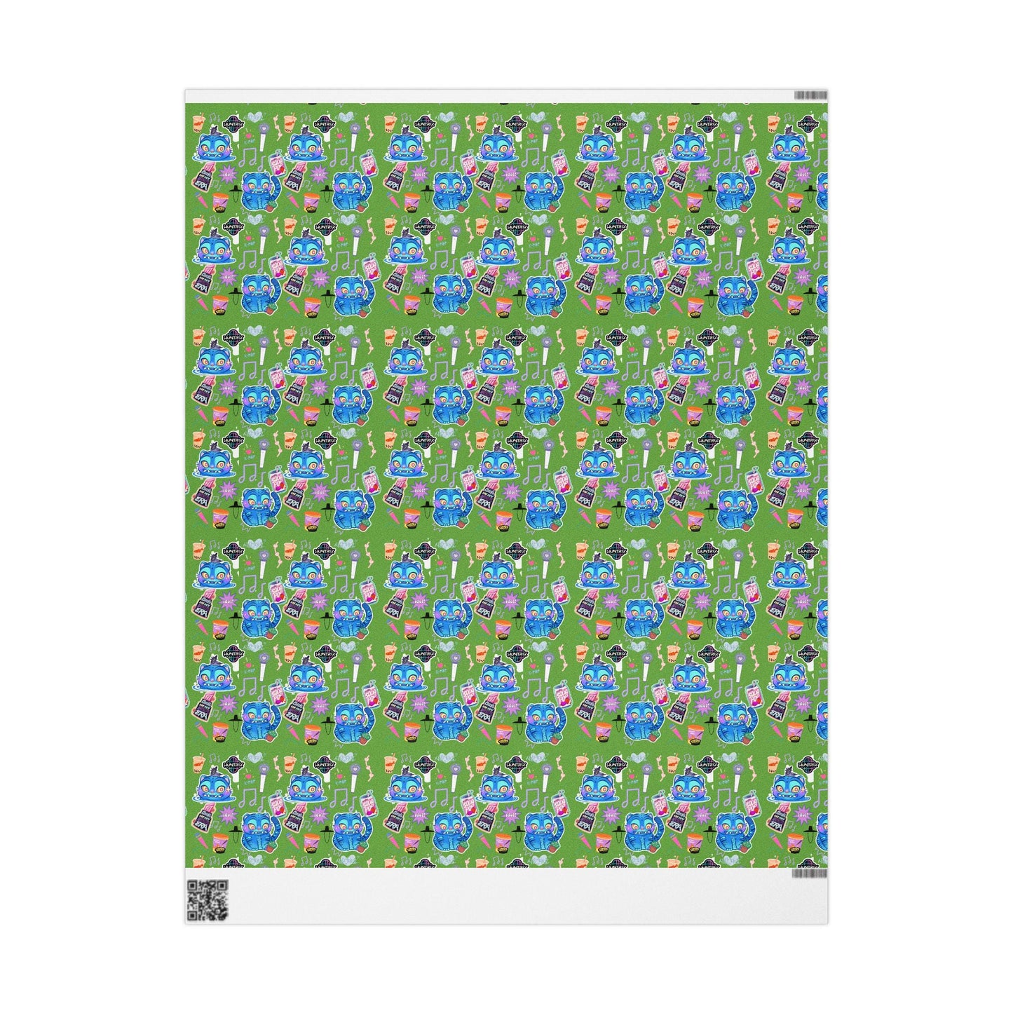 KPOP Demon Hunter Wrapping Paper Roll | DERPY TIGER Design | Christmas Gift Wrap for All Occasions, Huntrix, Saja Boys, Holiday Packaging,