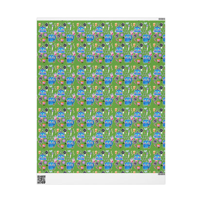 KPOP Demon Hunter Wrapping Paper Roll | DERPY TIGER Design | Christmas Gift Wrap for All Occasions, Huntrix, Saja Boys, Holiday Packaging,